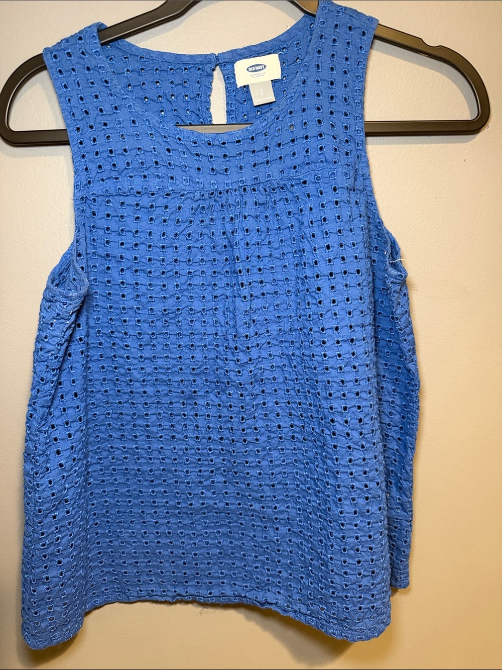 Old Navy Royal Blue Eyelet Sleeveless Camisole